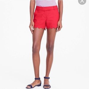 Loft pink scallop shorts